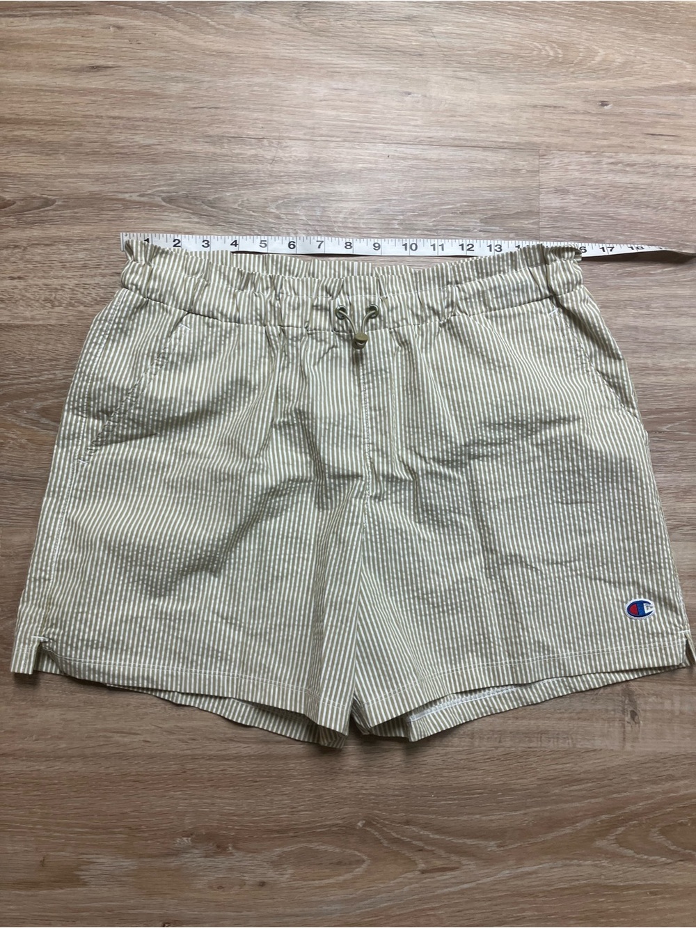 Champion Seersucker Drawstring Short in Westwood Olive
